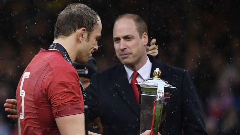 The Prince of Wales congratulated England on winning the Six Nations.