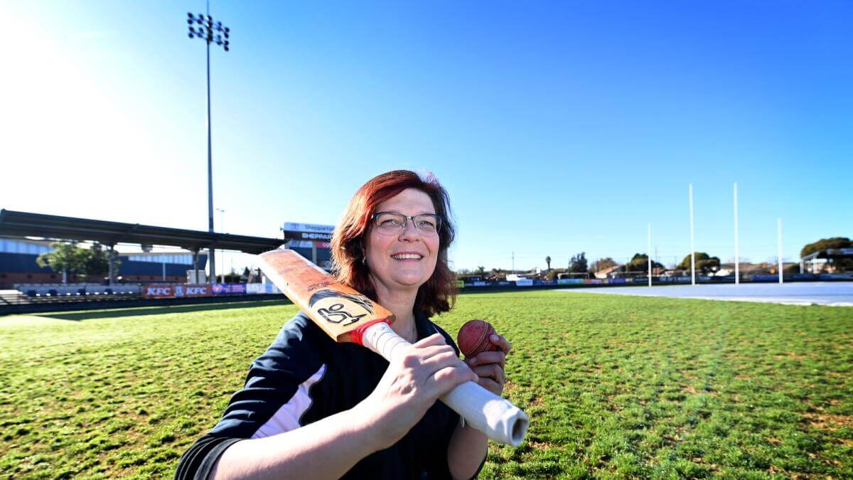 Approaching Cricket Shepparton president Narelle Claney gets off the imprint