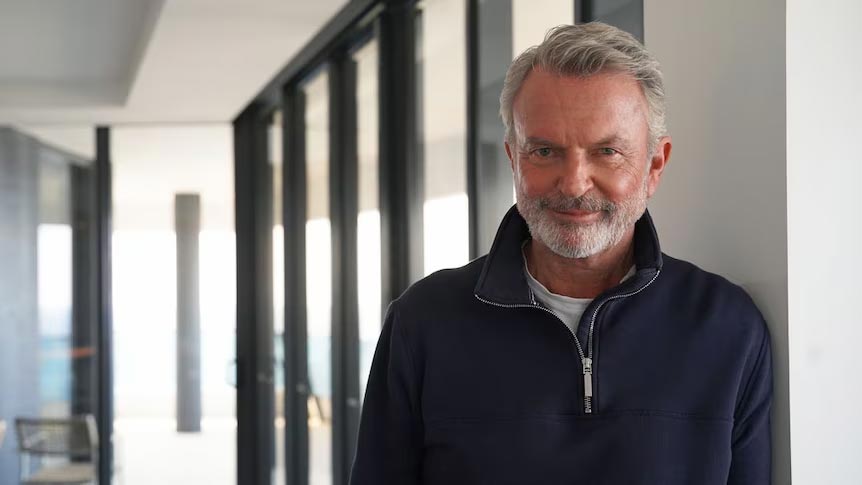 Sam Neill, an actor, explains why he is “not particularly interested” in his disease and why the idea of retiring scares him.
